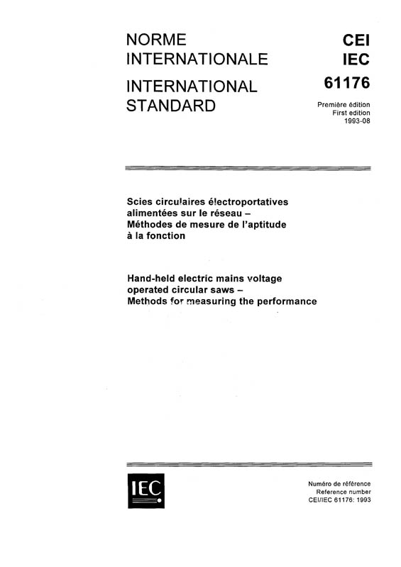 Cover IEC 61176:1993